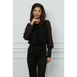 Bluza Dy Fashion neagra cu fir lurex si picatele 3D imagine