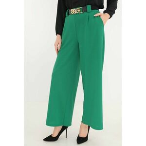 Pantaloni lejeri verzi cu o curea elastica in talie imagine
