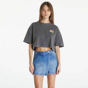 Tommy Jeans Oversized Cropped Summer Flag Tee Black imagine