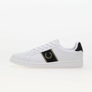 FRED PERRY B721 Leather/Branded Webbing White/ Warm Grey imagine
