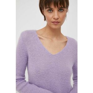 United Colors of Benetton pulover din amestec de lana femei, culoarea violet, light imagine