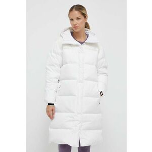 The North Face jachetă pentru femei, culoarea albă, oversized imagine