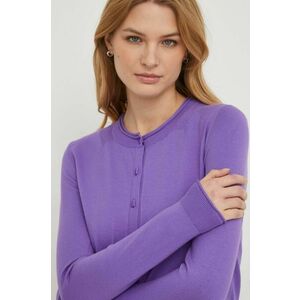 Sisley cardigan femei, culoarea violet, light imagine