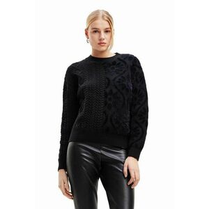 Desigual pulover femei, culoarea negru imagine