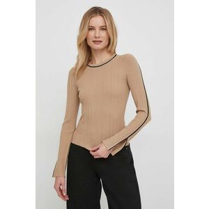 Sisley pulover femei, culoarea bej imagine