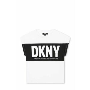 Dkny tricou de bumbac pentru copii culoarea alb imagine