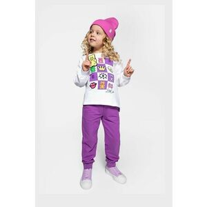 Coccodrillo pantaloni de trening pentru copii culoarea violet, neted imagine