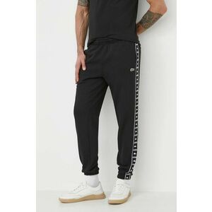 Lacoste pantaloni de trening culoarea negru, cu imprimeu imagine