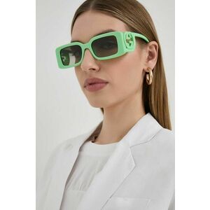 Gucci ochelari de soare femei, culoarea verde imagine