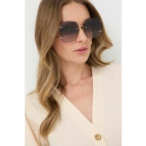 Gucci ochelari de soare femei, culoarea auriu imagine