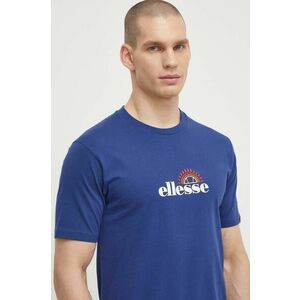 Ellesse tricou din bumbac Trea T-Shirt barbati, culoarea albastru marin, cu imprimeu, SHV20126 imagine