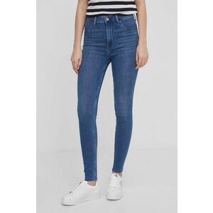 Abercrombie & Fitch jeansi femei, culoarea albastru marin imagine