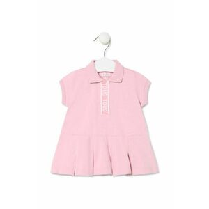 Tous rochie din bumbac pentru copii culoarea roz, mini, evazati imagine