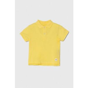 zippy tricouri polo din bumbac pentru copii culoarea galben, neted imagine