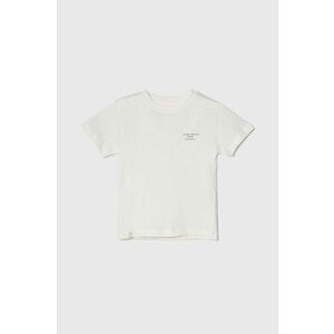 zippy tricou de bumbac pentru copii culoarea alb, neted imagine