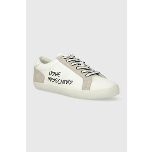 Love Moschino sneakers din piele culoarea alb, JA15512G0IIAC10A imagine