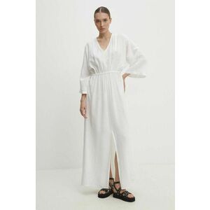 Answear Lab rochie culoarea alb, maxi, oversize imagine