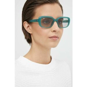Ray-Ban ochelari de soare femei, culoarea verde, 0RB4421D imagine