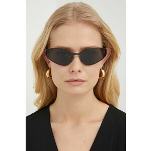 Balenciaga ochelari de soare femei, culoarea negru, BB0335S imagine
