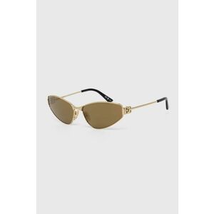 Balenciaga ochelari de soare femei, culoarea auriu, BB0335S imagine