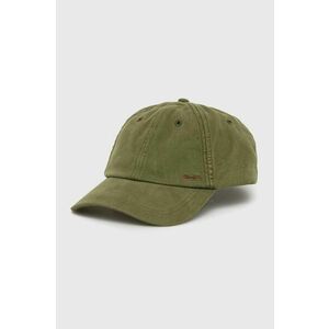 Superdry șapcă de baseball din bumbac culoarea verde, neted imagine
