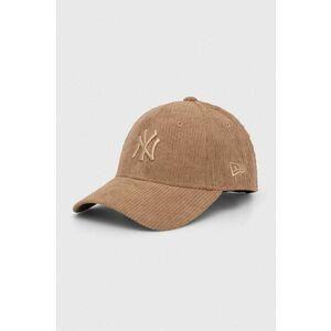 New Era șapcă de baseball din catifea culoarea maro, cu imprimeu, NEW YORK YANKEES imagine