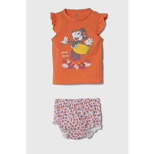 zippy pijamale din bumbac pentru bebelusi culoarea portocaliu, cu imprimeu imagine