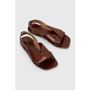 Medicine sandale de piele femei, culoarea maro imagine
