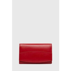 Answear Lab portofel de piele femei, culoarea rosu imagine