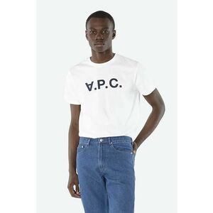 A.P.C. tricou din bumbac Vpc Blanc culoarea alb, cu imprimeu COBQX.H26586-DARKNAVY imagine