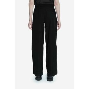 A.P.C. pantaloni de bumbac culoarea negru, drept, high waist COFAM.F08427-BLACK imagine