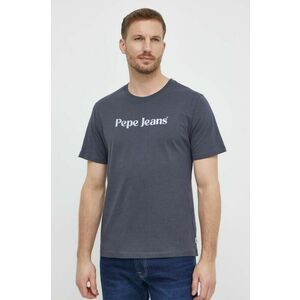 Pepe Jeans tricou din bumbac CLIFTON barbati, culoarea gri, cu imprimeu, PM509374 imagine