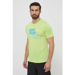 Mizuno tricou de alergare Core Run culoarea verde, cu imprimeu, J2GAB008 imagine