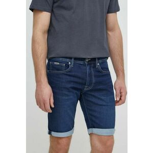 Pepe Jeans pantaloni scurti jeans SLIM GYMDIGO SHORT barbati, culoarea albastru marin, PM801075DP4 imagine