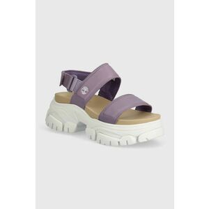 Timberland sandale de piele Adley Way Sandal femei, culoarea violet, cu platforma, TB0A2M79EAJ1 imagine