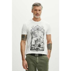 Medicine tricou din bumbac barbati, culoarea alb, cu imprimeu imagine