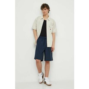 Tommy Jeans camasa din bumbac barbati, culoarea bej, cu guler clasic, relaxed, DM0DM18969 imagine