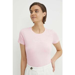 Pepe Jeans tricou NEW VIRGINIA SS N femei, culoarea roz, PL505202 imagine