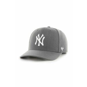 47brand șapcă din amestec de lână MLB New York Yankees culoarea gri, cu imprimeu, B-CLZOE17WBP-CC imagine