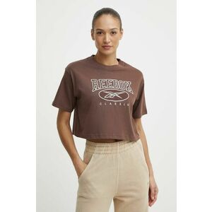 Reebok Classic tricou din bumbac Archive Essentials femei, culoarea maro, 100075642 imagine