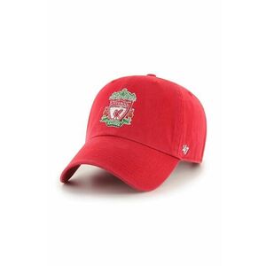 47brand șapcă de baseball din bumbac Liverpool FC culoarea rosu, cu imprimeu, EPL-RGW04GWS-RDB imagine