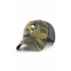 47brand sapca NHL Pittsburgh Penguins culoarea verde, modelator, H-CBRAN15GWP-CM imagine