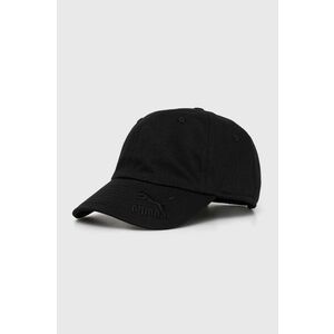 Puma șapcă de baseball din bumbac culoarea negru, neted, 024380 imagine