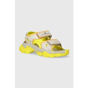 adidas by Stella McCartney sandale Hika femei, culoarea galben, cu platforma, IF1534 imagine