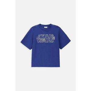 Coccodrillo tricou de bumbac pentru copii culoarea albastru marin, cu imprimeu imagine
