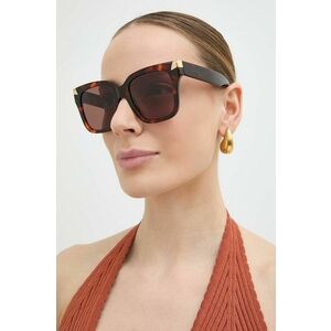 Alexander McQueen ochelari de soare femei, culoarea maro, AM0440S imagine