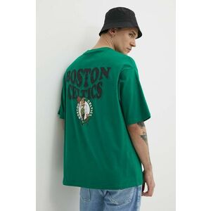 New Era tricou din bumbac barbati, culoarea verde, cu imprimeu, BOSTON CELTICS imagine