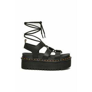 Dr. Martens sandale de piele Nartilla XL femei, culoarea negru, cu platforma, DM31538001 imagine