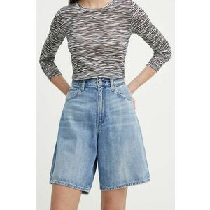 G-Star Raw pantaloni scurti jeans femei, neted, high waist imagine