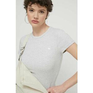 Abercrombie & Fitch tricou femei, culoarea gri imagine